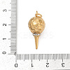 304 Stainless Steel Micro Pave Cubic Zirconia Pendants STAS-D305-02G-G-3