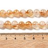 Heated Natural Citrine Beads Strands G-A262-A01-8mm-5