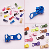 BENECREAT 76Pcs 19 Colors Zinc Alloy Replacement Zipper Sliders FIND-BC0002-26-5