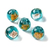 Handmade Gold & Silver Foil Lampwork Beads GLAA-G107-07B-10-2