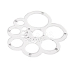 Transparent Acrylic Round Leather Cutting Tool AJEW-WH0505-19-3