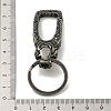 Tibetan Style 316 Surgical Stainless Steel Fittings with 304 Stainless Steel Key Ring FIND-Q101-07AS-02-3