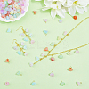 140Pcs 7 Colors Acrylic Lotus Charms FIND-SC0019-60-3