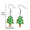 304 Stainless Steel Christmas Tree Dangle Earrings EJEW-JE06524-3