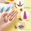 12Pcs 6 Colors Transparent Resin & Walnut Wood Big Pendants RESI-TA0003-45-5