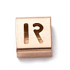 Ion Plating(IP) 304 Stainless Steel Square Slide Charms STAS-L132-07R-RG-1