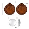 DIY Flat Round Pendant Making Kit DIY-LS0003-90-3