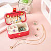 1Pc PU Imitation Leather Jewelry Box LBOX-TA0001-01D-7