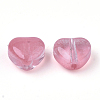 Transparent Spray Painted Glass Beads GLAA-N035-02-A03-2
