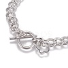 304 Stainless Steel Curb Chain Bracelets BJEW-I274-11S-2