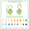 114Pcs 19 Colors Glass Charms PALLOY-PH01699-2