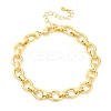 Brass Oval Link Chain Bracelets for Women Men LS-BJEW-K273-06G-4