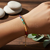 7 Chakras Synthetic Turquoise & Natural Lapis Lazuli & Carnelian Round Beads Double Layers Bracelets CC9331-2-2