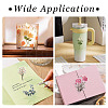 6 Sets 6 Colors Flower PET Waterproof Stickers STIC-TA0001-04-7