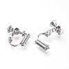 Brass Screw Clip-on Earring Converters Findings KK-N229-01C-4
