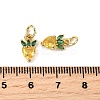 Brass Micro Pave Cubic Zirconia Charms ZIRC-H119-06G-01-3