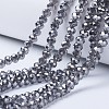 Electroplate Transparent Glass Beads Strands EGLA-A034-T6mm-Y01-1