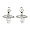 Brass Micro Pave Cubic Zirconia Pendants LS-KK-C107-18B-P-1