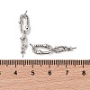 Brass with Cubic Zirconia Stud Earring Findings LS-KK-B087-07P-3