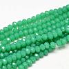 Faceted Rondelle Glass Beads Strands X-GLAA-I033-4mm-12-1