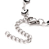 Enamel Rhombus with Evil Eye Link Chains Bracelet BJEW-P271-03P-04-3