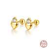 925 Sterling Silver Heart Stud Earring with Cubic Zirconia KB6220-2-1