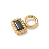 Ion Plating(IP) 304 Stainless Steel with Rhinestone Charms STAS-G351-11G-01-2