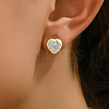 Elegant Vintage Style Heart 201 Stainless Steel Hoop Earrings FS6217-1