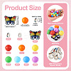DIY Round/Butterfly Silicone & Brass Rhinestone Beads Findings Kits DIY-TA0011-59-4