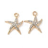 Alloy Crystal Rhinestone Pendants PALLOY-E775-16G-1