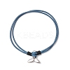 Whale Fishtail Alloy Charm Bracelets BJEW-JB11853-3