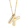 1pc Brass Chain with Alloy Letter Pendants Necklaces NJEW-LP0001-41K-G-1