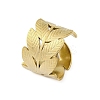 304 Stainless Steel Open Cuff Ring for Women RJEW-Z083-02G-02-4