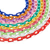 Yilisi 40 Strands 10 Colors Handmade Opaque Acrylic Paperclip Chains KY-YS0001-04-7