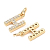 SHEGRACE Brass Micro Pave Clear Cubic Zirconia Pendants XGRQ29951-394G-H-2