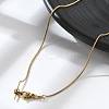 304 Stainless Steel Snake Chain Necklace for Women NJEW-G104-01G-1