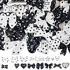 72Pcs 18 Styles Polka Dot Themed Opaque Resin Cabochons CRES-SP0001-14-1