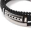 Braided Microfiber Leather Multi-strand Bracelets LS-BJEW-B096-06E-3