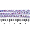 Electroplate Glass Beads Strands GLAA-Q105-02-5