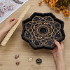 2Pcs 2 Styles Brass & Pine Wooden Incense Burner Holder AJEW-FH0006-22-3