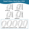 Unicraftale 18Pcs 9 Szie Stainless Steel Simple Plain Band Ring for Women RJEW-UN0002-57-3