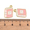 Golden Plated Alloy Enamel Pendants ENAM-Z017-12G-03-3