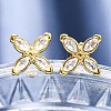 304 Stainless Steel Stud Earrings EJEW-C135-01G-06-1