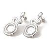 304 Stainless Steel Snake Stud Earrings EJEW-C114-32P-2