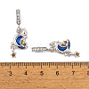 Rack Plating Alloy Crystal Rhinestone European Dangle Charms FIND-C055-23P-3