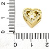 Rack Plating Brass Micro Pave Cubic Zirconia Beads with Enamel KK-Z081-06-3