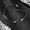 201 Stainless Steel Cable Chain Bracelets BJEW-H205-01C-G-1