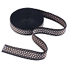 10 Yards Polyester Jacquard Ribbon OCOR-WH0101-187B-1