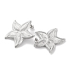 304 Stainless Steel Starfish Stud Earrings EJEW-D281-22S-2
