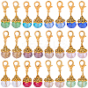 24Pcs 12 Styles Round Glass Pendant Decorations PALLOY-BM00016-1
